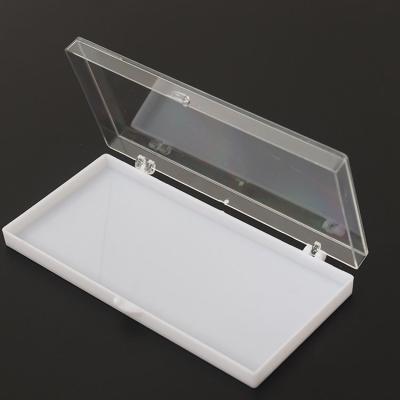 China FUDUI Recyclable Wholesalers Square False Eyelash Transparent White Bottom Empty Plastic Storage Box JMH04 for sale