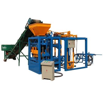 China Building Material Stores Manual Brick Making Machine Sidewalk Brick Block Production Line QT4-24 for sale