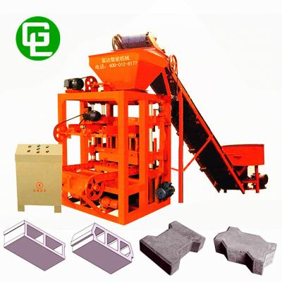 China Cheap CONCRETE Semi Automatic Concrete Block Machine QT4-24 Cinder Fly Ash Cement Brick Machine in Bhutan for sale