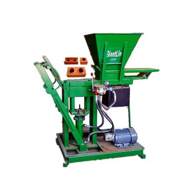 China Small business GL2-25 hydraulic clay press mini clay interlocking brick making machine price for sale