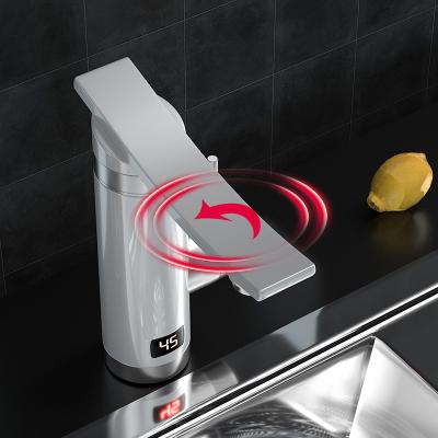 China High Quality Cheap Tankless Led Plastic Kitchen Faucet Electric Instant Heating Digital Display Hot Water Heater Mixer Tap for sale