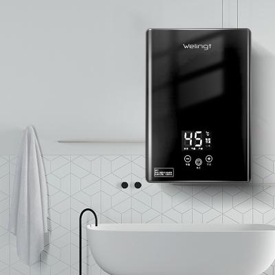 China Hotel Popular ABS Plastic Electric Instant Led Digital Display Touch Screen Waterproof Bathroom Water Heater for sale