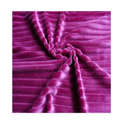 China Super Soft Velvet Antistatic Plain 100% Polyester Pile Knitted Curtain Fabric for sale