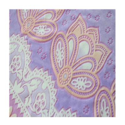 China New beautiful custom pattern super soft fabric fusible widely use printed spandex velboa for sale