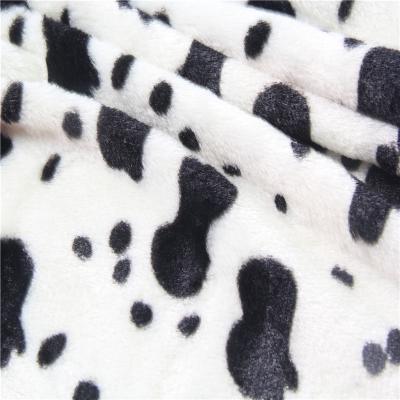 China Wholesale Cow Animal Print Anti-pilling Large Thick Fleece Flannel Blanket For Home Textile for sale