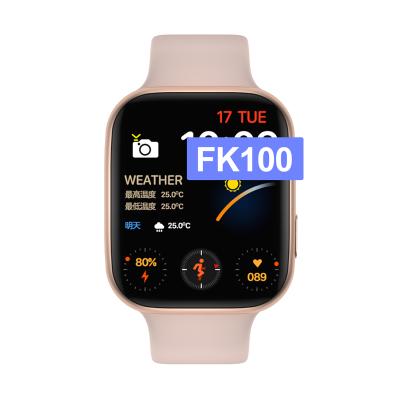 China MP3 playback 1.78inch screen FK100 smart watch BT call heart rate monitoring step counting background custom smartwatch for sale