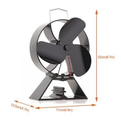 China Environmental Friendly Household Wood Burning Fan 3 Blade Powered Small Heating Stove Powered Fan Heat Stove for sale