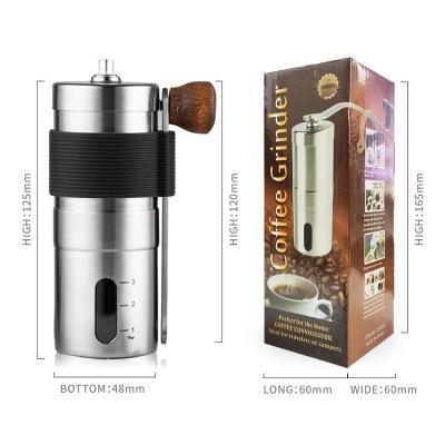 China Hotel Amazon Hot Sale Large Hand Coffee Grinder Container Manual Stainless Steel Outdoor Coffee Grinder for sale