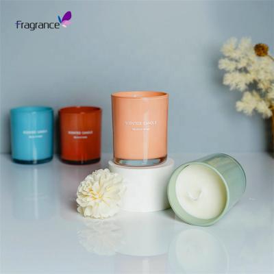 China Nordic Popular Design Christmas Wedding Candle Jar Container Heat Resistant Empty Glass Candle Jars For Candle Making for sale