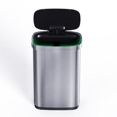 China Automatic Household Smart Sensor Trash Can Touchless Big Volume Stainless Steel for sale