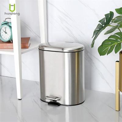 China Steel Rolling Cover Step Pedal Trash Bin for Home Office 6L 12L 30L 50L Capacity for sale