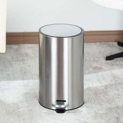 China Soft Close Stainless Steel Garbage Can With Foot Pedal , Pedal Bin Trash Can for sale