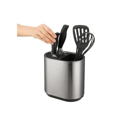 China Modern Stainless Steel Knife Block Holder 18x11.5x19.4mm for Sustainable Kitchen for sale