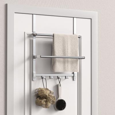 China Stainless Steel Over Door Towel Rack With Versatile Functionality 38.5*14.9*48.2cm for sale