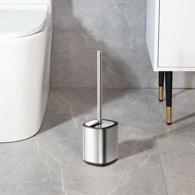 China Fashion Steel Toilet Cleaning Brush And Holder With Contemporary Design for sale