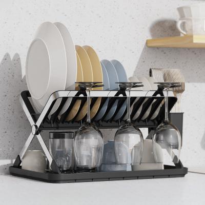 China Foldable Stainless Steel in Customized Colors for Rectangle dish rack for sale