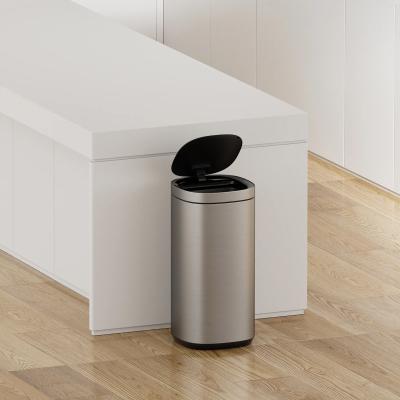 China Touchless Intelligent Smart Sensor Bin Trash Can Stainless Steel Sustainable Household for sale