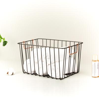 Китай bathroom multifunctional  basket organiser drawer organiser household Metal Basket with handle for sundries продается