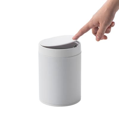 China Press Open 1.5L Stainless Steel Desktop Mini Trash Bin for Office and Home Waste Disposal for sale