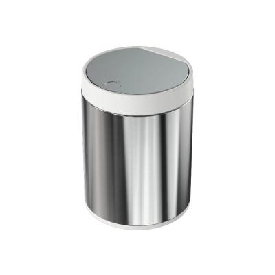 China Support Room Space Selection 1.5L OEM Stainless Steel Desktop Mini Trash Bin with Press Open for sale