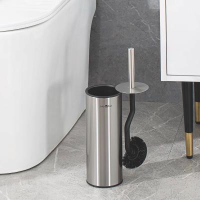 China Diseño curvo de cepillo de baño de acero inoxidable con soporte para una limpieza de baño efectiva y conveniente en venta