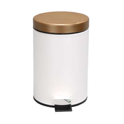 China Sustainable Round Stainless Steel Trash Can with Foot Pedal and Rolling Cover in 3L/5L/8L/12L/20L/30L Sizes for sale