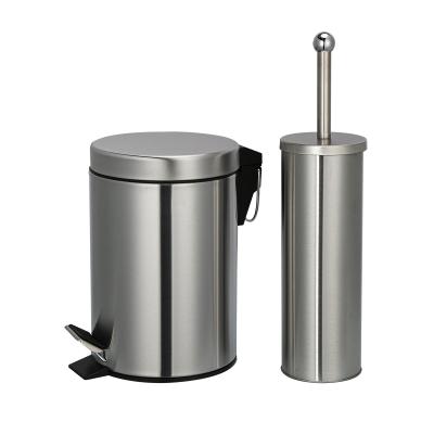 China Sustainable Style Rolling Cover Type 3L/5L/8L/12L/20L/30L SS Round Trash Bin with Foot Pedal Stainless Steel for sale