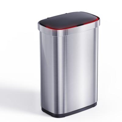 Chine Sensor intelligent automatique 20L 16L carré sans contact Sensor en acier inoxydable poubelle intelligente avec batteries requis Oui à vendre