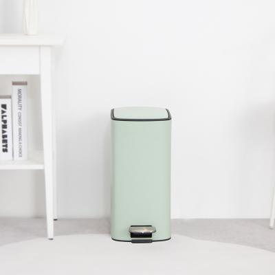 China Stainless Steel 11.5L Soft Close Square Pedal Trash Bin for Living Room and Office Sustainable Material for sale