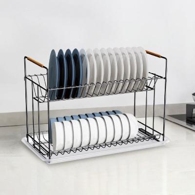 China 2 Tiers Metalen Keukenkist Droogrek IJzeren Kist Drainer Rack Organisator Te koop