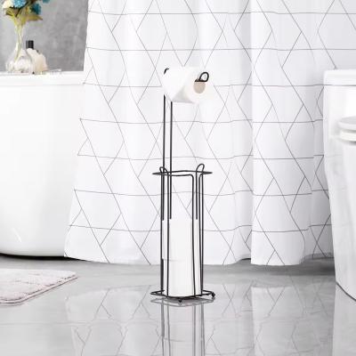 China Bathroom Standing Paper Dispenser Toilet Tissue Paper Roll Storage Shelf Toilet Paper Holder for sale