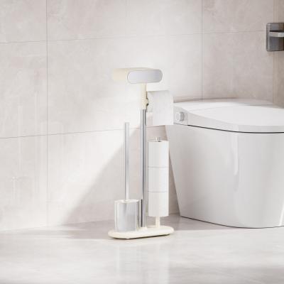 Cina Stylish Disassembled Stainless Steel Toilet Brush And Toilet Paper Holder Set Per Bagno Con Vari Organizer Rack in vendita