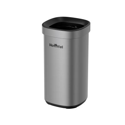 China Rectangle Structure Open Top Trash Bin Garbage Can Household Stainless Steel for sale
