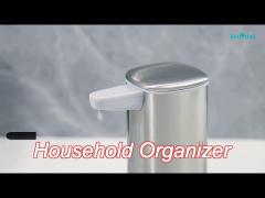 touch-free rechargeable sensor liquid soap pump dispenser, polished stainless steel