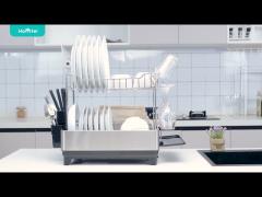 2 tiers stainless steel dish rack