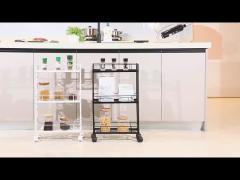 utility cart household multifunctional trolley 3 tiers organizer cart