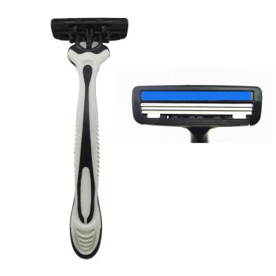 China SUPER HIGH QUALITY TRIPLE BLADES STAINLESS STEEL TRIPLE BLADE MOISTURIZING SWIVEL STRIPS MEN'S SHAVING RAZOR KEY DISPOSABLE for sale