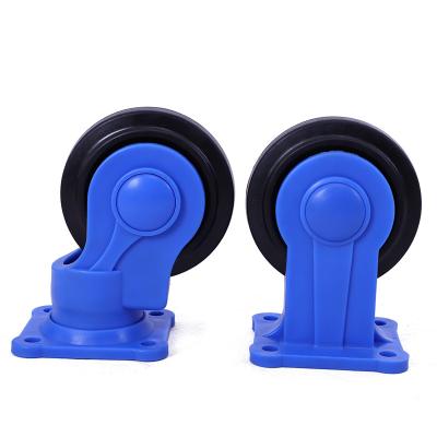 China 5 Inch Rigid No Noise Total Caster Silent Mute Plastic Full Wheel for sale