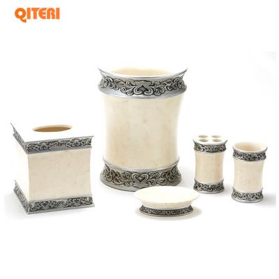 China Glamorous Luxury Modern Bathroom Vanity Sets Household Product White Ceramic Bathroom Set for sale