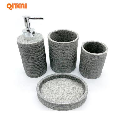 China Glamorous Home Marble Bathroom Accessories Set Marble Effect Bathroom Accessory Set, Bathroom Shower Set for sale