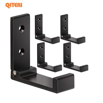 China Durable Folding Coat Hangs 5Pcs Wall Hangs fHeavy Duty Aluminum Alloy Hangs No Rust Wall Mounted With Screws For Wrenches for sale