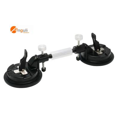 China Double Head Vacuum Handle Aluminum Alloy Lifter Tile Guangdong Anguli Ceramic Glass Lifter Adjustable Suction Glass Cup for sale