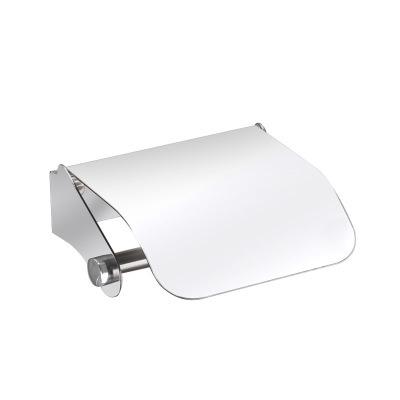 China Modern Luxury Wall Mounted 304 Toilet Holder Spare Roll Stainless Steel Tissue Paper Holder With Phone Shelf for sale