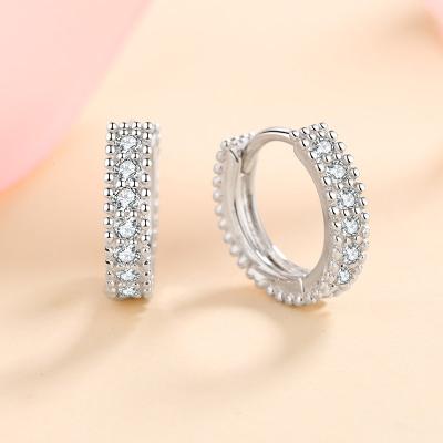 China Vintage Fashion jewelry inlaid with 925 sterling silver anti genuine diamond D color moissanite diamond earrings for sale