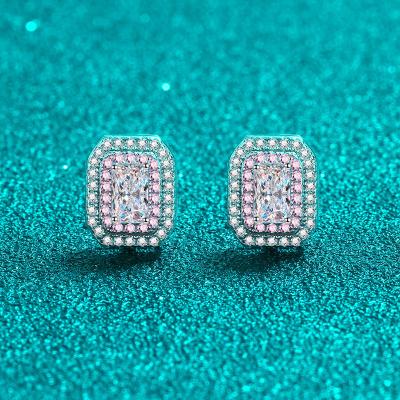 China 925 Sterling Silver 9025 Sterling Silver Premium Jewelry Earrings Fashion Jewelry Women's Mosang Diamond Small Earrings for sale