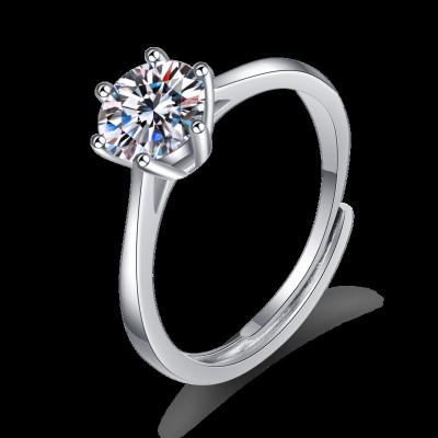 China Wedding 2023 explosion 925 sterling silver fashion wedding couples women luxury luxury Mosan diamond ring for sale