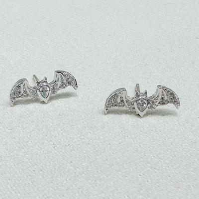 China Cute 2023 Women's Simple 925 Sterling Silver Women's Jewelry Bat Exquisite Personalized Earrings for sale