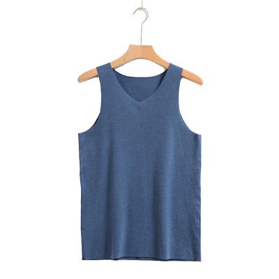 China New arrivals anti-pilling fleece seamless cut cationic men's crew neck vest for sale