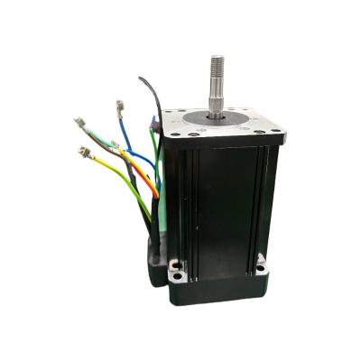 China Gear Totally Enclosed Voltage 400W 7mm Threaded 2 Shaft Pole Brushless DC Motor for sale