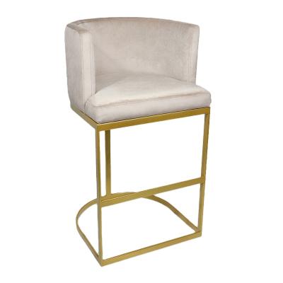 China Modern Bar Furniture Metal High Gold Bar Stool Modern Luxury Chairs for sale